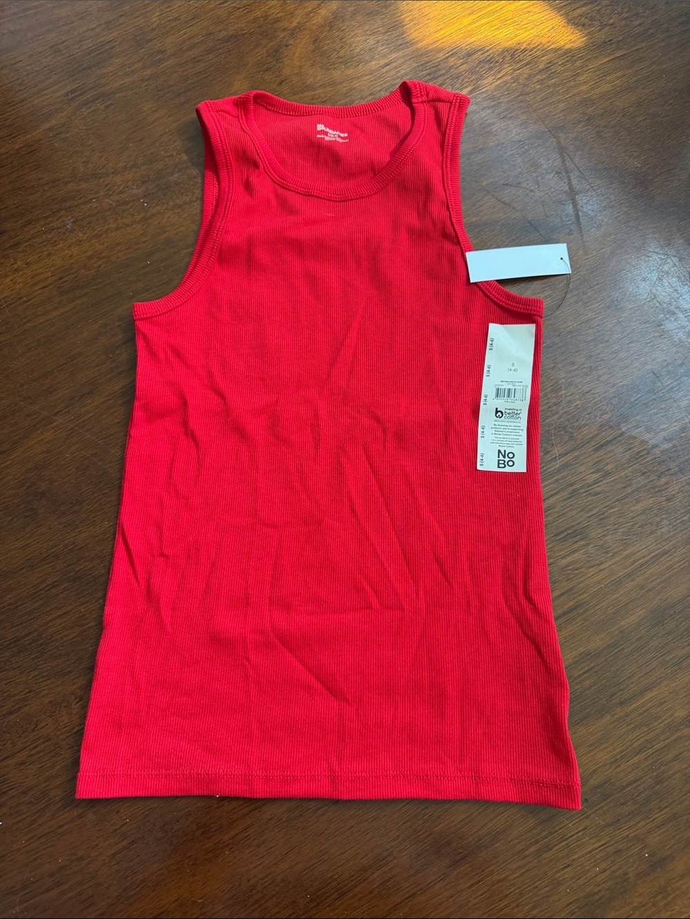 No Boundaries Bright Red Ribbed Tank Top - Women's